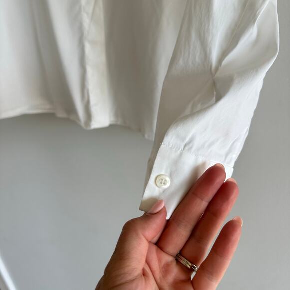 PRADA Woman Collared Button Down Shirt White 46 - Picture 7 of 13